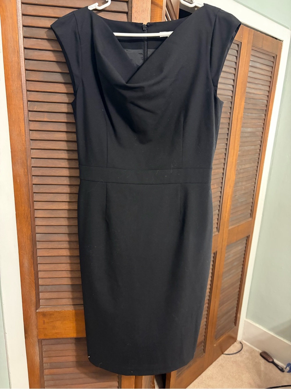 Banana Republic Black Cowl-Neck Sheath Dress